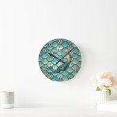 人魚の尾の人魚はかりで測 ラウンド壁時計 (ホーム)