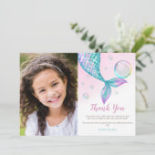 人魚の尾の写真 誕生日 サンキューカード (スタンド正面)