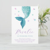 人魚の尾の海の下のパーティー招待状 招待状 (スタンド正面)