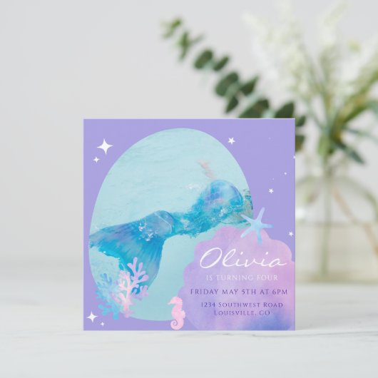 人魚の尾の誕生日招待状、アンダーザシー (スタンド正面)