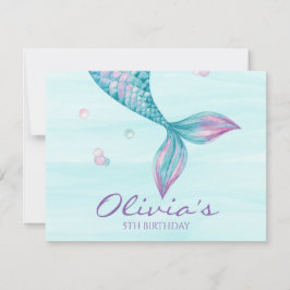 人魚の尾の誕生日 招待状