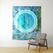 人魚の尾の魔法の海の港のパーティーの背景 タペストリー (インサイチュ)