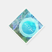 人魚の尾の魔法の海の誕生日パーティー スタンダードカクテルナプキン (角)