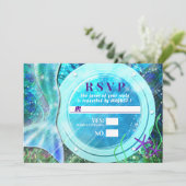 人魚の尾の魔法 海の下のスイート16 出席の返信 招待状 (スタンド正面)