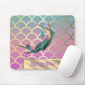 人魚の尾グラデーションの人魚はかりで測 マウスパッド (マウス)