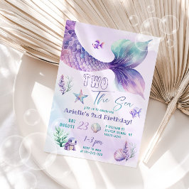 人魚の尾2海の2番目の誕生日パーティー 招待状