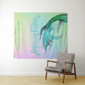 人魚の尾 キラキラ 誕生日 フォトブース 背景 タペストリー (インサイチュ(横))