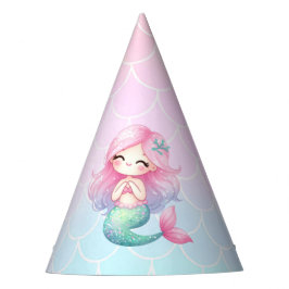 人魚の尾 ティール ピンク 女の子 誕生日 パーティーハット
