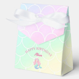 人魚の尾 ティール ピンク 女の子 誕生日 フェイバーボックス