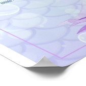 人魚の尾 海の下 パープル 誕生日 ポスター (角)