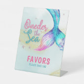 人魚の尾 海の下 1歳の誕生日ギフト パーティーグッズ 台座サイン (正面)