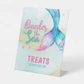人魚の尾 海の下 1歳の誕生日 お菓子 台座サイン (正面)
