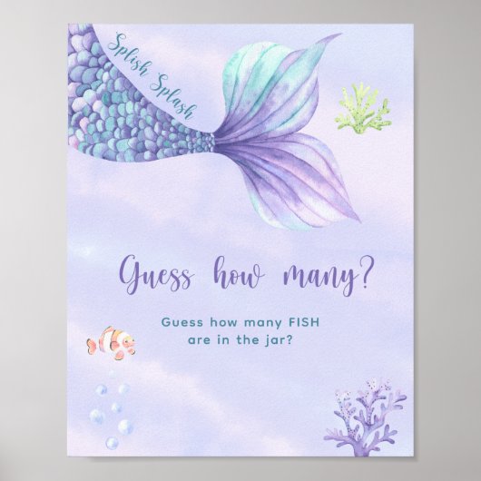 人魚の尾 – 瓶の中に何匹の魚がいる ポスター (正面)