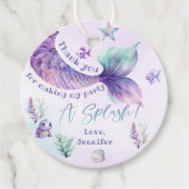 人魚の尾 紫 誕生日 ありがとう フェイバータグ (正面)