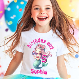 人魚の年齢の誕生日名 Tシャツ