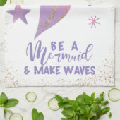 人魚の引用文感動的だ キッチンタオル (折り畳み)