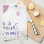 人魚の引用文感動的だ キッチンタオル (四つ折り)