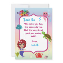 人魚の感謝カード