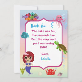 人魚の感謝カード サンキューカード