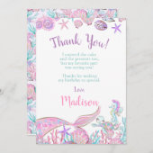 人魚の感謝カード 招待状 (正面/裏面)