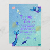 人魚の感謝カード | 海の下 サンキューカード (正面/裏面)