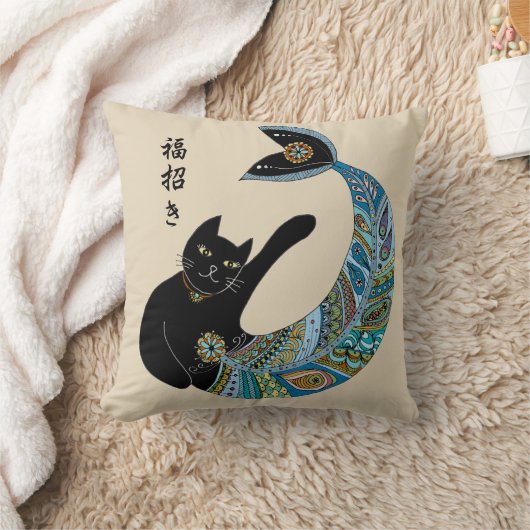 人魚の手招き猫 クッション (ブランケット)