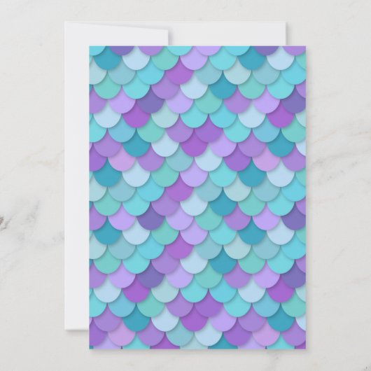 人魚の招待状（人魚の尾付き） 招待状 (裏面)