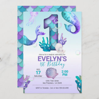 人魚の招待状（人魚の尾付き） 招待状