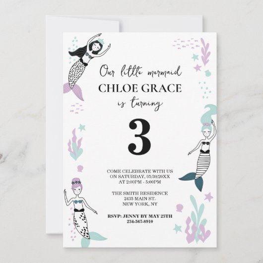 人魚の招待状 招待状 (正面)