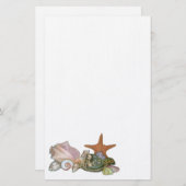 人魚の文房具が付いている静物画 便箋 (正面/裏面)