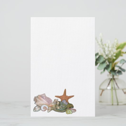 人魚の文房具が付いている静物画 便箋 (スタンド正面)