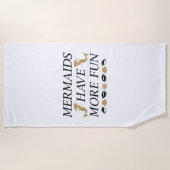 人魚の方がおもしろい ビーチタオル (正面)