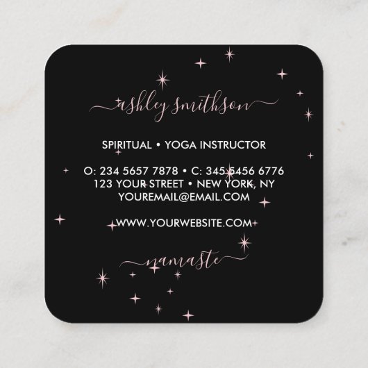 人魚の月の星 スクエア名刺 (裏面)