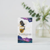 *～*人魚の月の神秘的な銀河系Agate名刺 名刺 (スタンド正面)