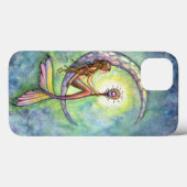 人魚の月ファンタジーイラスト Case-Mate iPhoneケース (裏面 (横))