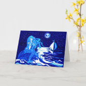 人魚の月 カード (黄色い花)