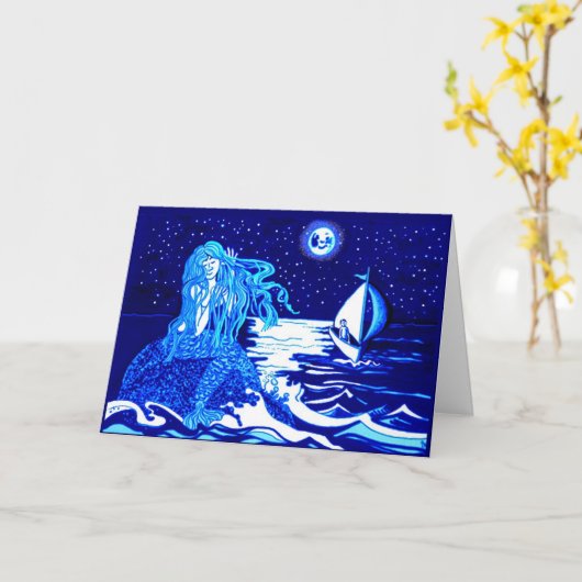 人魚の月 カード (黄色い花)