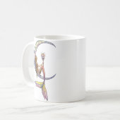 人魚の月 ファンタジーアート コーヒーマグカップ (正面左)