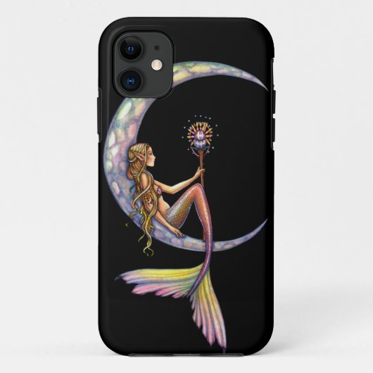 人魚の月 ファンタジーアート Case-Mate iPhoneケース (裏面)