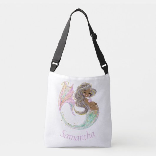 人魚の未来ママ赤ちゃんシャワー。海の下。 クロスボディバッグ (正面)