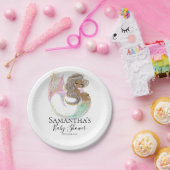 人魚の未来ママ赤ちゃんシャワー。海の下。 ペーパープレート (パーティー)