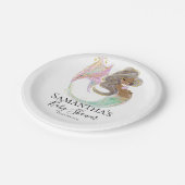 人魚の未来ママ赤ちゃんシャワー。海の下。 ペーパープレート (アングル)