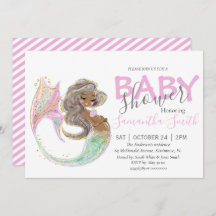 人魚の未来ママ赤ちゃんシャワー。海の下。