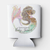 人魚の未来ママ赤ちゃんシャワー。海の下。缶 缶クーラー (裏面)