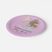 人魚の未来ママ赤ちゃんシャワー。海の下。Pa ペーパープレート (アングル)