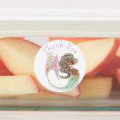 人魚の未来ママ赤ちゃんシャワー。海中で ラベル (貼付)