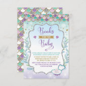 人魚の本を持ってきて 海の中の赤ちゃんの女の子カード エンクロージャーカード (正面/裏面)