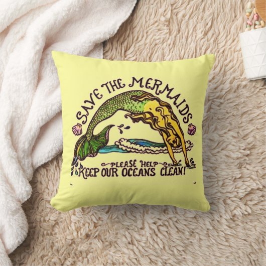 人魚の枕 クッション (ブランケット)