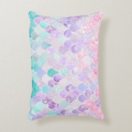 人魚の枕、女の子の寝室の装飾のためのクッション アクセントクッション (正面(垂直))