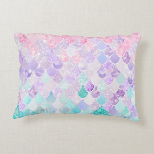 人魚の枕、女の子の寝室の装飾のためのクッション アクセントクッション (裏面)